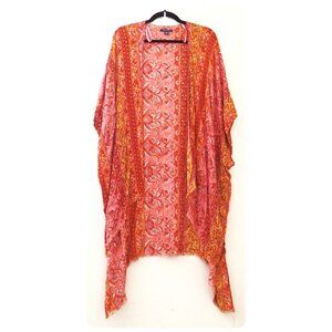 American Eagle Boho Scarf Print Kimono sz OS